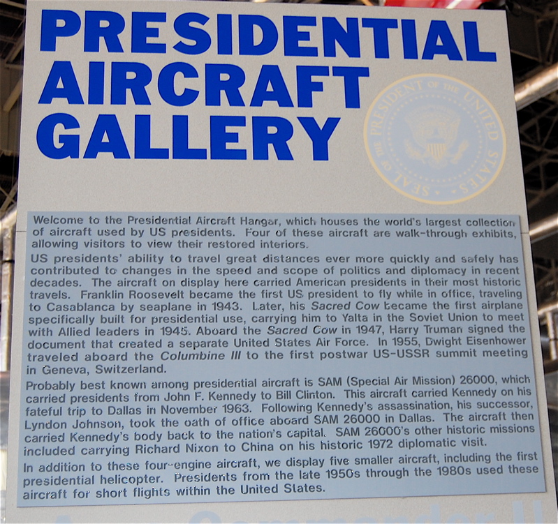 PRESIDENTIAL AIRCRAFT